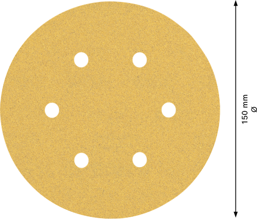 EXPERT C470 Sandpaper with 6 holes for Random Orbital Sanders 150 mm, G 100 5-pc EXPERT C470 Sandpaper with 6 holes for Random Orbital Sanders 150 mm, G 100 5-pc