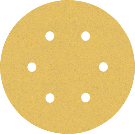 EXPERT C470 Sandpaper with 6 holes for Random Orbital Sanders 150 mm, G 120 5-pc EXPERT C470 Sandpaper with 6 holes for Random Orbital Sanders 150 mm, G 120 5-pc