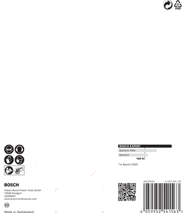 EXPERT C470 Sandpaper with 6 holes for Random Orbital Sanders 150 mm, G 180 5-pc EXPERT C470 Sandpaper with 6 holes for Random Orbital Sanders 150 mm, G 180 5-pc