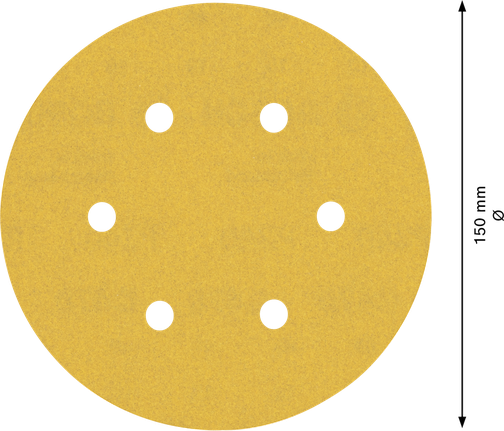 EXPERT C470 Sandpaper with 6 holes for Random Orbital Sanders 150 mm, G 240 5-pc EXPERT C470 Sandpaper with 6 holes for Random Orbital Sanders 150 mm, G 240 5-pc