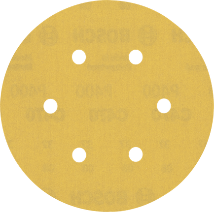 EXPERT C470 Sandpaper with 6 holes for Random Orbital Sanders 150 mm, G 400 5-pc EXPERT C470 Sandpaper with 6 holes for Random Orbital Sanders 150 mm, G 400 5-pc