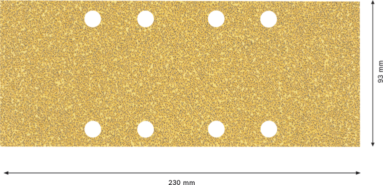 EXPERT C470 Sandpaper with 8 holes for Orbital Sanders 93 x 230 mm, G 40 10-pc EXPERT C470 Sandpaper with 8 holes for Orbital Sanders 93 x 230 mm, G 40 10-pc