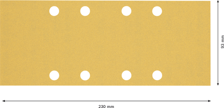 EXPERT C470 Sandpaper with 8 holes for Orbital Sanders 93 x 230 mm, G 120 10-pc EXPERT C470 Sandpaper with 8 holes for Orbital Sanders 93 x 230 mm, G 120 10-pc