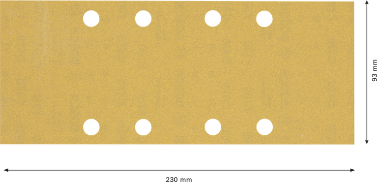 EXPERT C470 Sandpaper with 8 holes for Orbital Sanders 93 x 230 mm, G 180 10-pc EXPERT C470 Sandpaper with 8 holes for Orbital Sanders 93 x 230 mm, G 180 10-pc