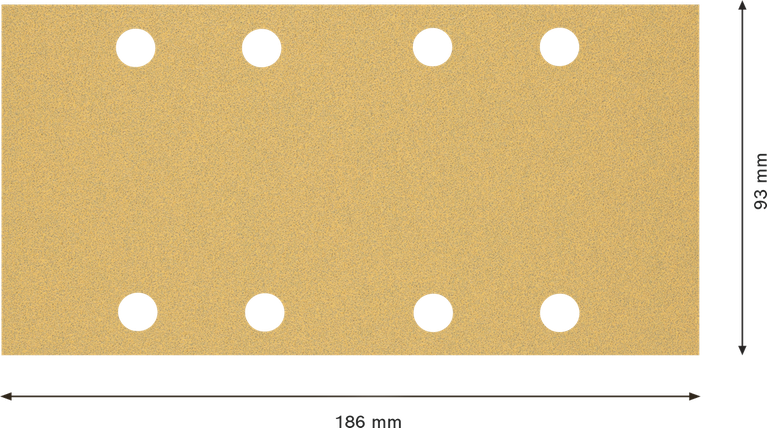 EXPERT C470 Sandpaper with 8 holes for Orbital Sanders 93 x 186 mm, G 80 10-pc EXPERT C470 Sandpaper with 8 holes for Orbital Sanders 93 x 186 mm, G 80 10-pc