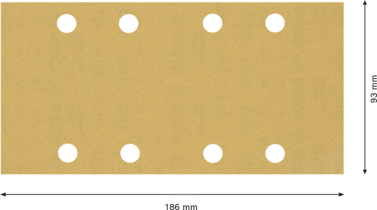 EXPERT C470 Sandpaper with 8 holes for Orbital Sanders 93 x 186 mm, G 180 10-pc EXPERT C470 Sandpaper with 8 holes for Orbital Sanders 93 x 186 mm, G 180 10-pc