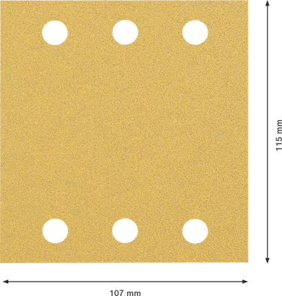 Bosch EXPERT C470 sandpaper 80 grit 6 holes 115x107 mm.