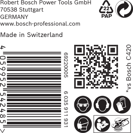 EXPERT C470 Sandpaper with 8 holes for Random Orbital Sanders 125 mm, G 80 50-pc EXPERT C470 Sandpaper with 8 holes for Random Orbital Sanders 125 mm, G 80 50-pc