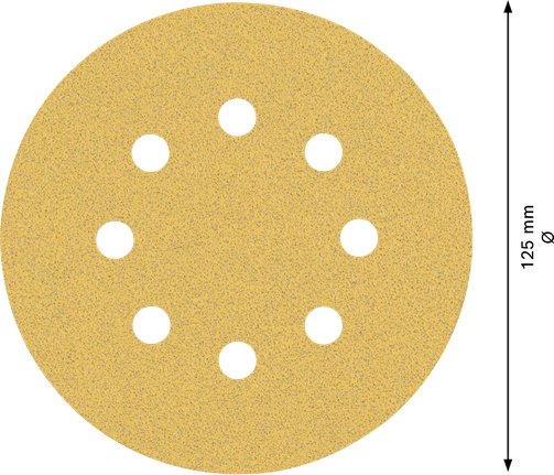 EXPERT C470 Sandpaper with 8 holes for Random Orbital Sanders 125 mm, G 80 50-pc EXPERT C470 Sandpaper with 8 holes for Random Orbital Sanders 125 mm, G 80 50-pc