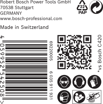 EXPERT C470 Sandpaper with 8 holes for Random Orbital Sanders 125 mm, G 120 50-pc EXPERT C470 Sandpaper with 8 holes for Random Orbital Sanders 125 mm, G 120 50-pc