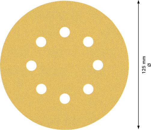 EXPERT C470 Sandpaper with 8 holes for Random Orbital Sanders 125 mm, G 120 50-pc EXPERT C470 Sandpaper with 8 holes for Random Orbital Sanders 125 mm, G 120 50-pc