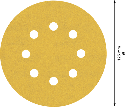 EXPERT C470 Sandpaper with 8 holes for Random Orbital Sanders 125 mm, G 240 50-pc EXPERT C470 Sandpaper with 8 holes for Random Orbital Sanders 125 mm, G 240 50-pc