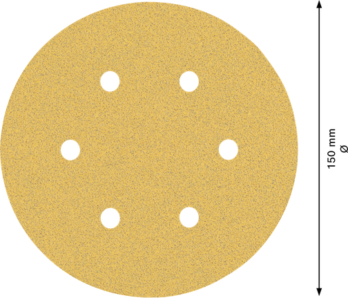 EXPERT C470 Sandpaper with 6 holes for Random Orbital Sanders 150 mm, G 80 50-pc EXPERT C470 Sandpaper with 6 holes for Random Orbital Sanders 150 mm, G 80 50-pc