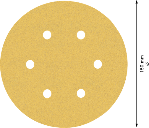 EXPERT C470 Sandpaper with 6 holes for Random Orbital Sanders 150 mm, G 120 50-pc EXPERT C470 Sandpaper with 6 holes for Random Orbital Sanders 150 mm, G 120 50-pc