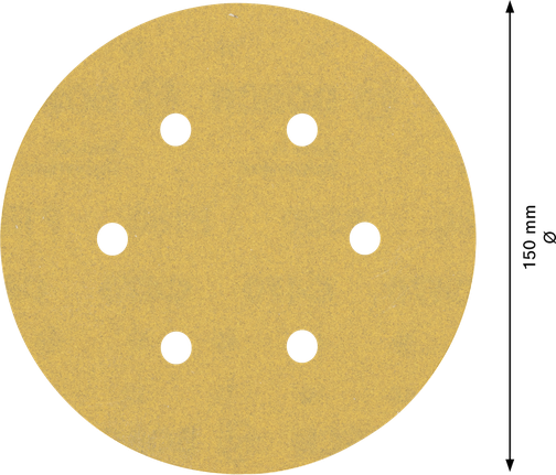 EXPERT C470 Sandpaper with 6 holes for Random Orbital Sanders 150 mm, G 180 50-pc EXPERT C470 Sandpaper with 6 holes for Random Orbital Sanders 150 mm, G 180 50-pc
