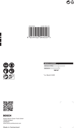 Bosch EXPERT C470 sandpaper 100x150mm 120 grit 10-pack.