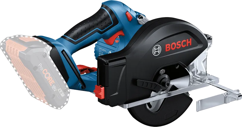 Bosch GKM 18V-50 cordless metal circular saw.
