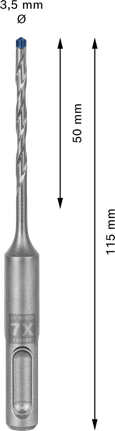 EXPERT SDS plus-7X Hammer Drill Bit 3.5 x 50 x 115 mm EXPERT SDS plus-7X Hammer Drill Bit 3.5 x 50 x 115 mm