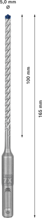 EXPERT SDS plus-7X Hammer Drill Bit 5 x 100 x 165 mm EXPERT SDS plus-7X Hammer Drill Bit 5 x 100 x 165 mm