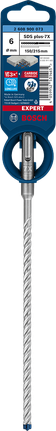 EXPERT SDS plus-7X Hammer Drill Bit 6 x 150 x 215 mm EXPERT SDS plus-7X Hammer Drill Bit 6 x 150 x 215 mm
