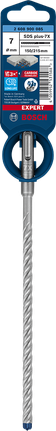EXPERT SDS plus-7X Hammer Drill Bit 7 x 150 x 215 mm EXPERT SDS plus-7X Hammer Drill Bit 7 x 150 x 215 mm