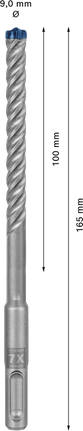 EXPERT SDS plus-7X Hammer Drill Bit 9 x 100 x 165 mm EXPERT SDS plus-7X Hammer Drill Bit 9 x 100 x 165 mm