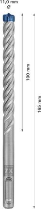EXPERT SDS plus-7X Hammer Drill Bit 11 x 100 x 165 mm EXPERT SDS plus-7X Hammer Drill Bit 11 x 100 x 165 mm