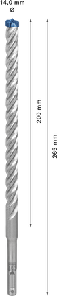 EXPERT SDS plus-7X Hammer Drill Bit 14 x 200 x 265 mm EXPERT SDS plus-7X Hammer Drill Bit 14 x 200 x 265 mm