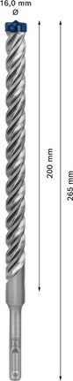 EXPERT SDS plus-7X Hammer Drill Bit 16 x 200 x 265 mm EXPERT SDS plus-7X Hammer Drill Bit 16 x 200 x 265 mm
