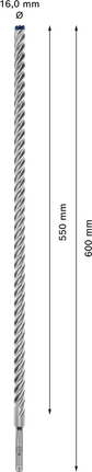 EXPERT SDS plus-7X Hammer Drill Bit 16 x 550 x 600 mm EXPERT SDS plus-7X Hammer Drill Bit 16 x 550 x 600 mm