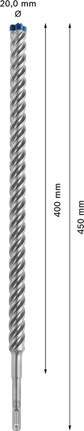 EXPERT SDS plus-7X Hammer Drill Bit 20 x 400 x 450 mm EXPERT SDS plus-7X Hammer Drill Bit 20 x 400 x 450 mm