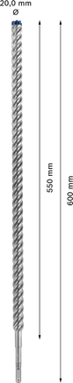 EXPERT SDS plus-7X Hammer Drill Bit 20 x 550 x 600 mm EXPERT SDS plus-7X Hammer Drill Bit 20 x 550 x 600 mm
