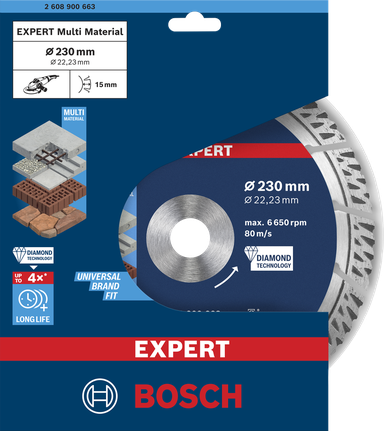 Bosch EXPERT Multi Material Diamond Cutting Disc 230 mm.
