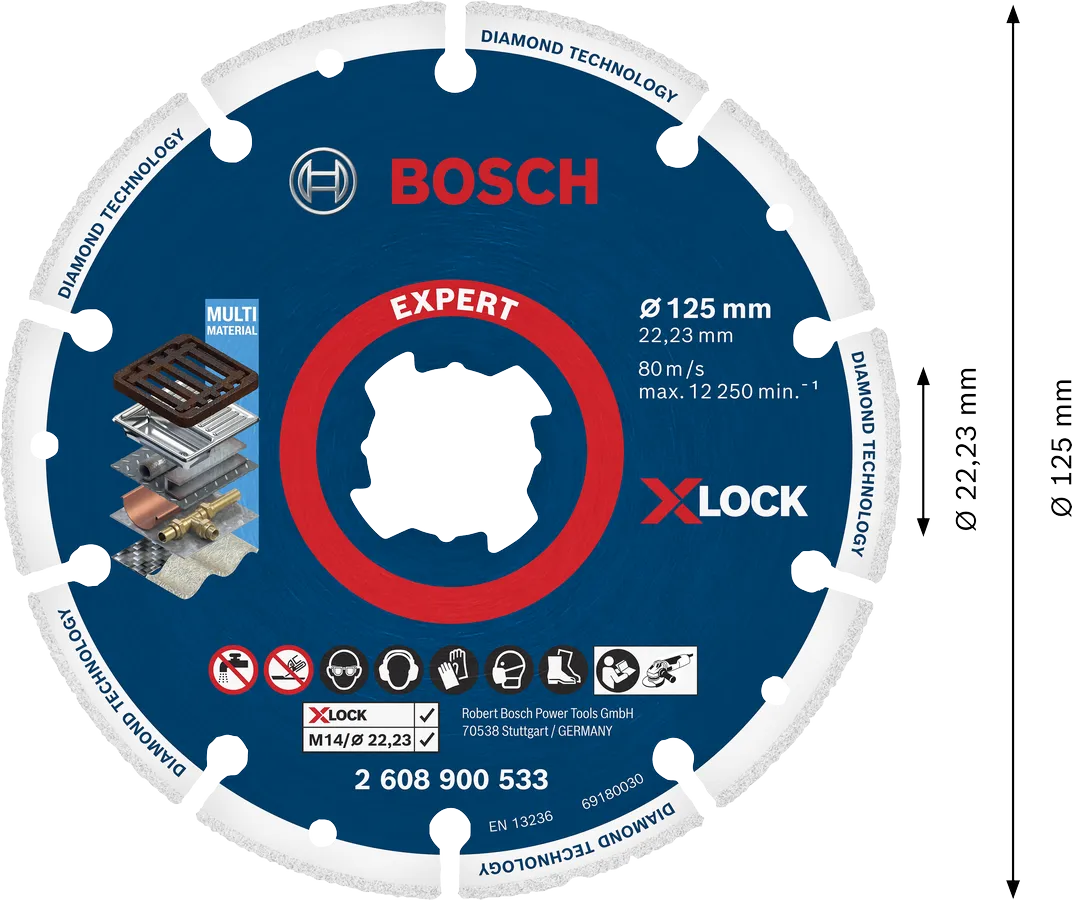 EXPERT Diamond Metal Wheel XLOCK Cutting Disc Bosch Professional