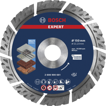 Bosch EXPERT Multi Material Diamond Cutting Disc, 150 mm.