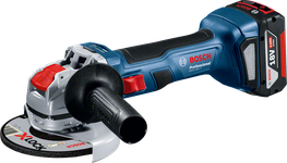 Bosch GWX 18V-7 cordless angle grinder with X-LOCK.