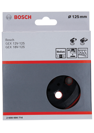 Bosch 125 mm sanding pad medium.