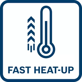 Powerful motor to easily reach a working temperature of 300 °C