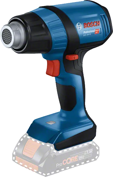 GHG 18V-50 Bosch GHG 18V-50 cordless heat gun with LED indicator.