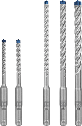 EXPERT SDS plus-7X Hammer Drill Bit Set 5/6/6/8/10 mm 5-pc Bosch EXPERT SDS plus-7X Hammer Drill Bit Set 5-pc.