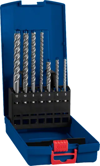 EXPERT SDS plus-7X Hammer Drill Bit Set Bosch SDS plus-7X hammer drill bit set 5–12 mm.