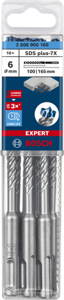 EXPERT SDS plus-7X Hammer Drill Bit 6 x 100 x 165 mm, 10-pc EXPERT SDS plus-7X Hammer Drill Bit 6 x 100 x 165 mm, 10-pc