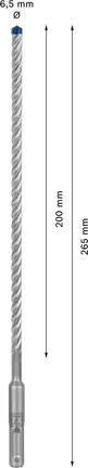 EXPERT SDS plus-7X Hammer Drill Bit 6.5 x 200 x 265 mm, 10-pc EXPERT SDS plus-7X Hammer Drill Bit 6.5 x 200 x 265 mm, 10-pc