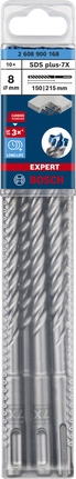 EXPERT SDS plus-7X Hammer Drill Bit 8 x 150 x 215 mm, 10-pc EXPERT SDS plus-7X Hammer Drill Bit 8 x 150 x 215 mm, 10-pc