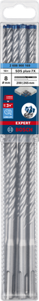 EXPERT SDS plus-7X Hammer Drill Bit 8 x 200 x 265 mm, 10-pc EXPERT SDS plus-7X Hammer Drill Bit 8 x 200 x 265 mm, 10-pc