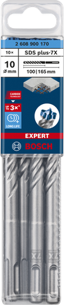 EXPERT SDS plus-7X Hammer Drill Bit 10 x 100 x 165 mm, 10-pc EXPERT SDS plus-7X Hammer Drill Bit 10 x 100 x 165 mm, 10-pc