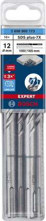 EXPERT SDS plus-7X Hammer Drill Bit 12 x 100 x 165 mm, 10-pc EXPERT SDS plus-7X Hammer Drill Bit 12 x 100 x 165 mm, 10-pc