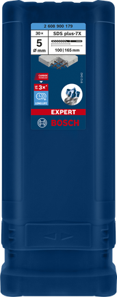 EXPERT SDS plus-7X Hammer Drill Bit 5 x 100 x 165 mm, 30-pc EXPERT SDS plus-7X Hammer Drill Bit 5 x 100 x 165 mm, 30-pc