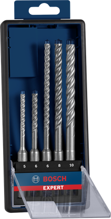 EXPERT SDS plus-7X Hammer Drill Bit Set 5/6/6/8/10 mm 5-pc Bosch SDS plus-7X hammer drill bit set 5/6/6/8/10 mm.