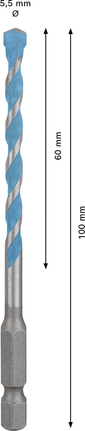 EXPERT HEX-9 MultiConstruction Drill Bit 5.5 x 60 x 100 mm Bosch EXPERT HEX-9 MultiConstruction Drill Bit 5.5 mm.